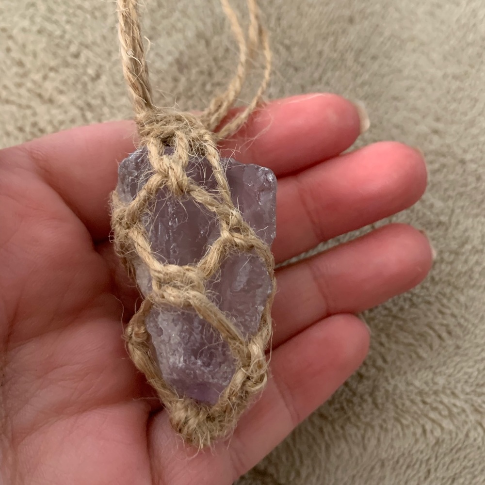 Amethyst Crystal - Wrapped Necklace